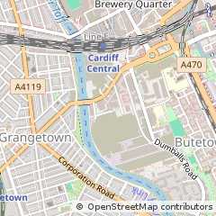 Map of Cardiff