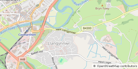Map of Carmarthen