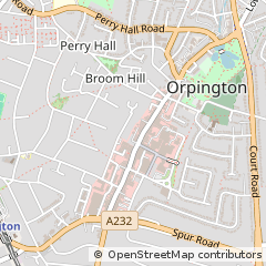 Map of Orpington, Kent