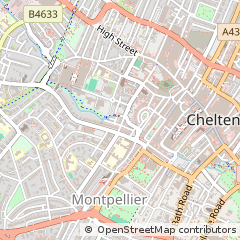 Map of Cheltenham, Gloucestershire