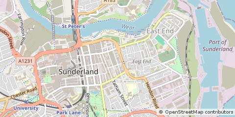 Map of Sunderland