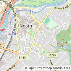 Map of Neath, West Glamorgan