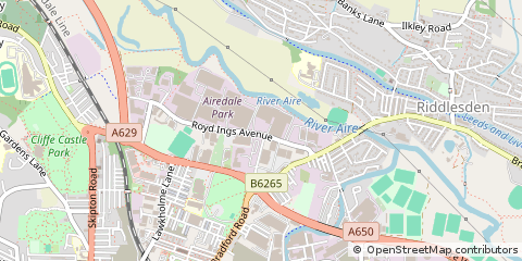 Map of Keighley, West Yorkshire