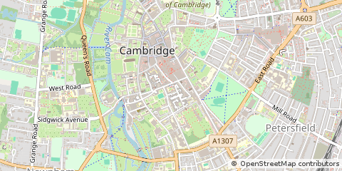 Map of Cambridge, Cambridgeshire