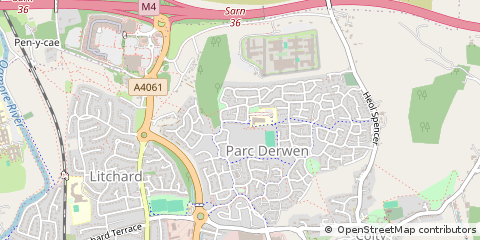 Map of Bridgend