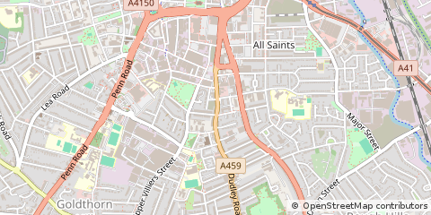 Map of Wolverhampton, West Midlands