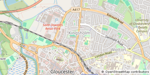 Map of Gloucester, Gloucestershire
