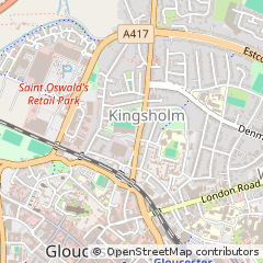 Map of Gloucester, Gloucestershire