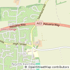 Map of North Ferriby, East Riding of Yorkshire