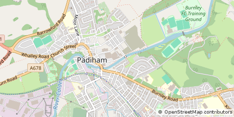 Map of Padiham, Lancashire