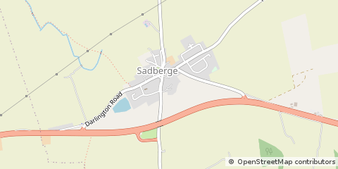 Map of Darlington, County Durham