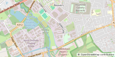 Map of Hounslow, Middlesex