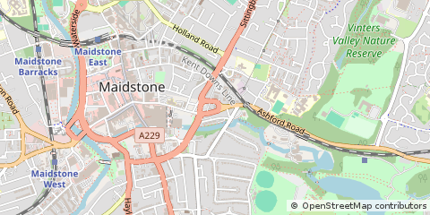 Map of Maidstone, Kent