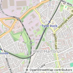 Map of South Shields, Tyne and Wear