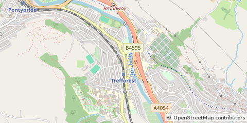 Map of Pontypridd, MID Glamorgan