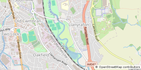 Map of Cwmbran, Torfaen