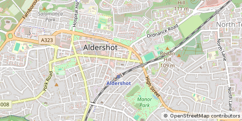 Map of Aldershot, West Midlands