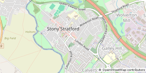 Map of Milton Keynes, Buckinghamshire