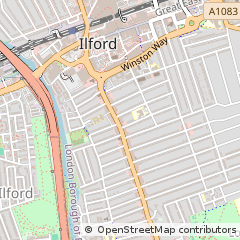 Map of Ilford, Essex