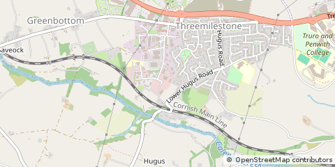 Map of Truro, Cornwall