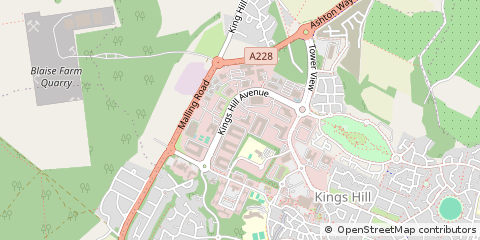 Map of West Malling, Kent