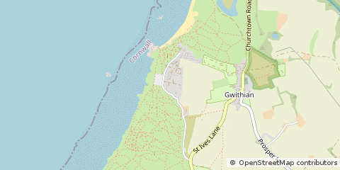 Map of Hayle, Cornwall