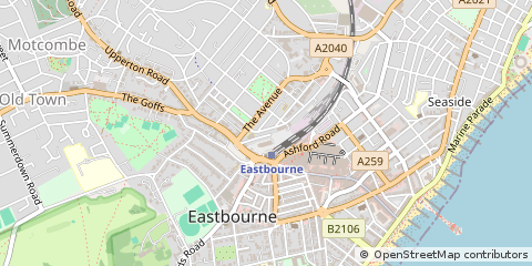 Map of Eastbourne, East Sussex