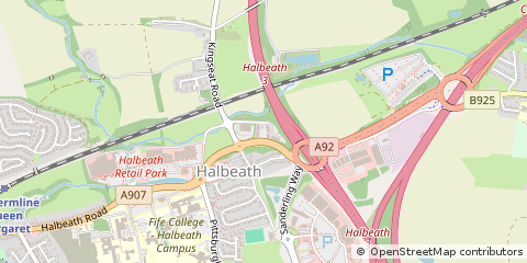 Map of Halbeath, Dunfermline, Fife