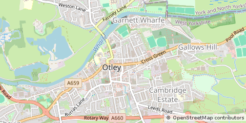 Map of Otley, West Yorkshire