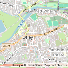 Map of Otley, West Yorkshire
