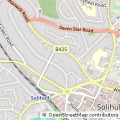 Map of Solihull, West Midlands