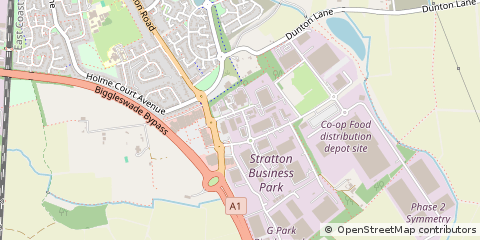 Map of Biggleswade, Beds.