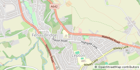Map of Huddersfield, West Yorkshire