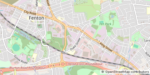 Map of Stoke on Trent, Staffordshire