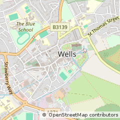 Map of Wells, Somerset