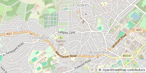 Map of Sheffield