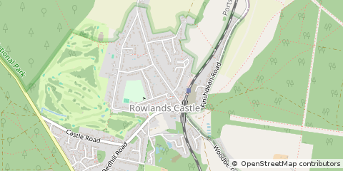 Map of Rowland's Castle, Hampshire
