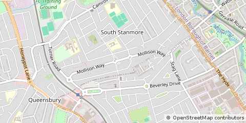 Map of Edgware, Middlesex