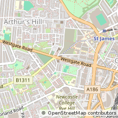 Map of Newcastle Upon Tyne