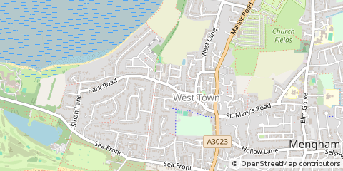 Map of Chichester, West Sussex