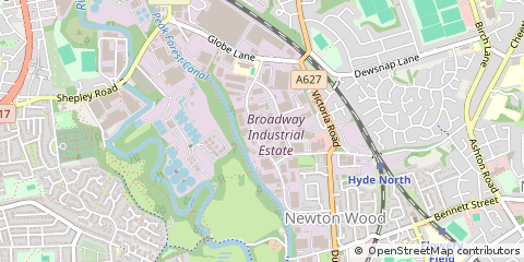 Map of Dukinfield, Cheshire