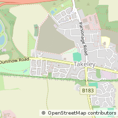 Map of Takeley, Essex