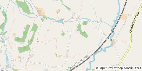 Map of South Wingfield, Derbyshire