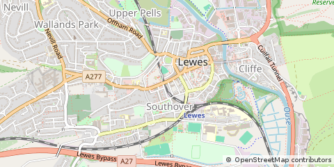 Map of Lewes