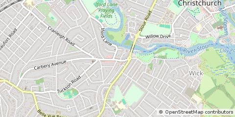 Map of Bournemouth, Dorset