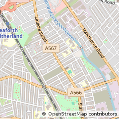 Map of Litherland, Merseyside