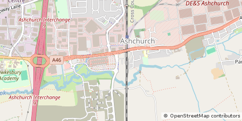 Map of Tewkesbury, Gloucestershire