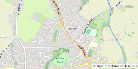 Map of Solihull, West Midlands
