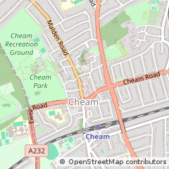 Map of Sutton, Surrey