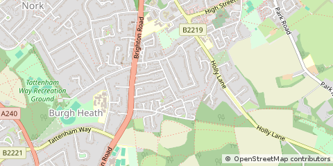 Map of Banstead, Surrey